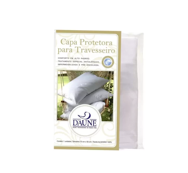 Capa Protetora De Travesseiro Impermeabilizada -100% Algodão - Daune