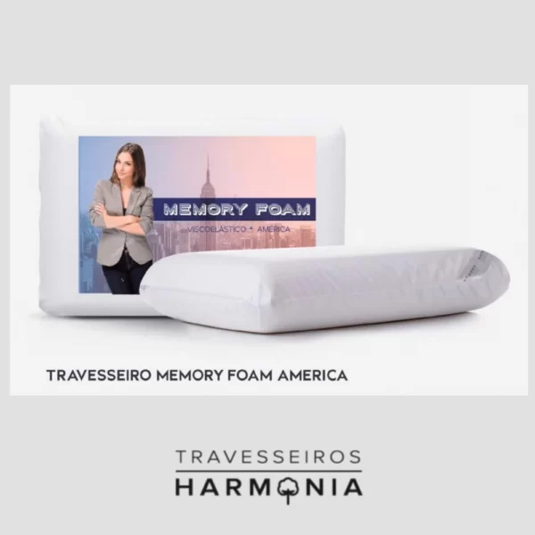 Travesseiro Medio Latex 40x60x14cm Memory Foam Harmonia - Imagem 2