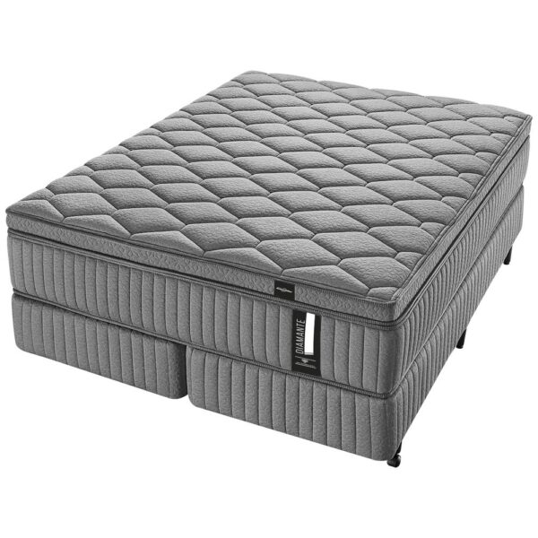 Conjunto Box Super King Molas Ensacadas Americanflex Diamante 193x203x78cm