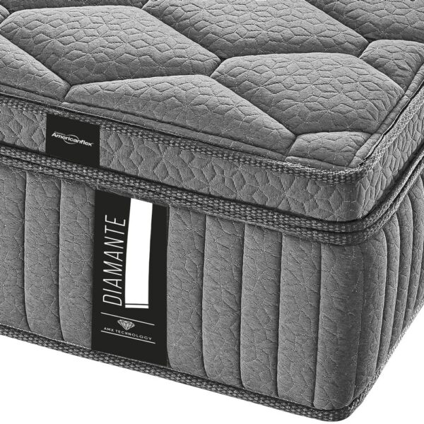Conjunto Box Super King Molas Ensacadas Americanflex Diamante 193x203x78cm - Imagem 5